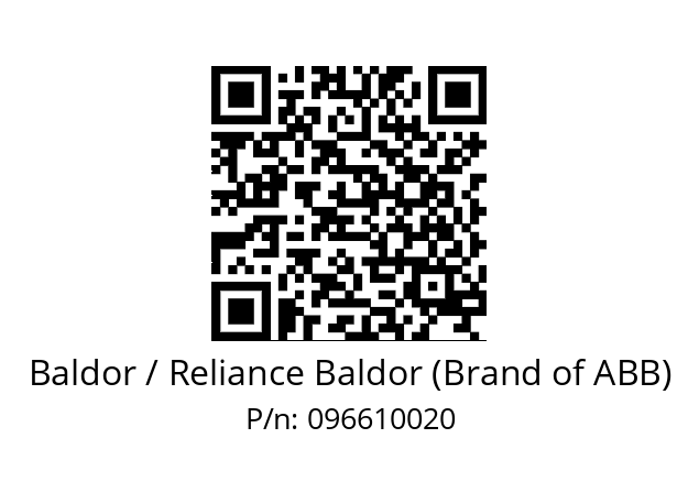   Baldor / Reliance Baldor (Brand of ABB) 096610020