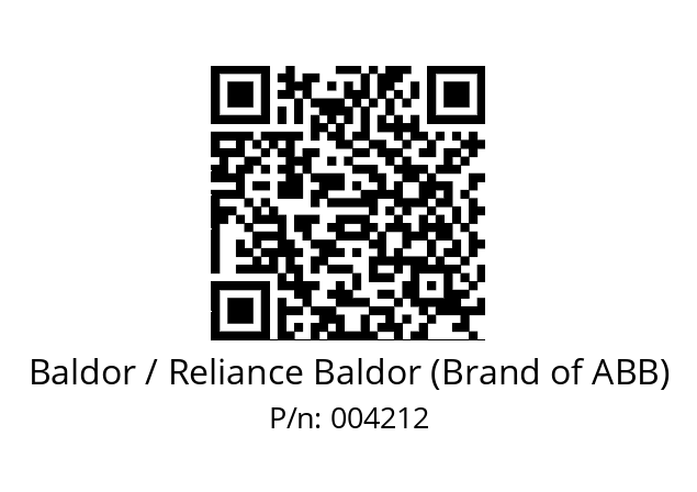   Baldor / Reliance Baldor (Brand of ABB) 004212