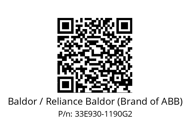   Baldor / Reliance Baldor (Brand of ABB) 33E930-1190G2