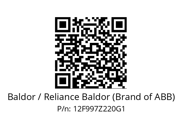   Baldor / Reliance Baldor (Brand of ABB) 12F997Z220G1