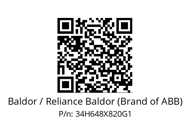   Baldor / Reliance Baldor (Brand of ABB) 34H648X820G1