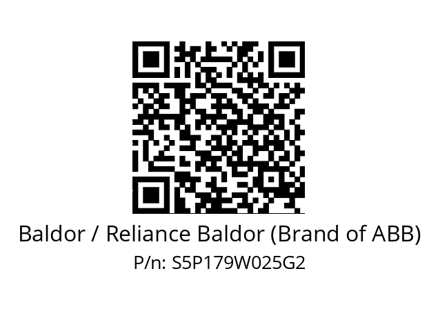   Baldor / Reliance Baldor (Brand of ABB) S5P179W025G2