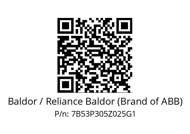   Baldor / Reliance Baldor (Brand of ABB) 7B53P305Z025G1