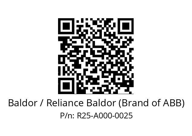   Baldor / Reliance Baldor (Brand of ABB) R25-A000-0025