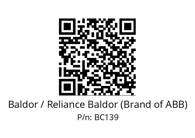   Baldor / Reliance Baldor (Brand of ABB) BC139