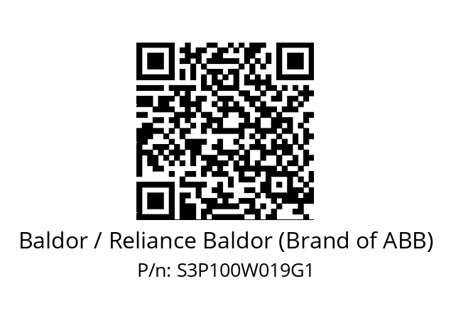   Baldor / Reliance Baldor (Brand of ABB) S3P100W019G1