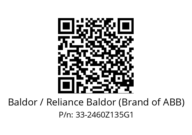   Baldor / Reliance Baldor (Brand of ABB) 33-2460Z135G1