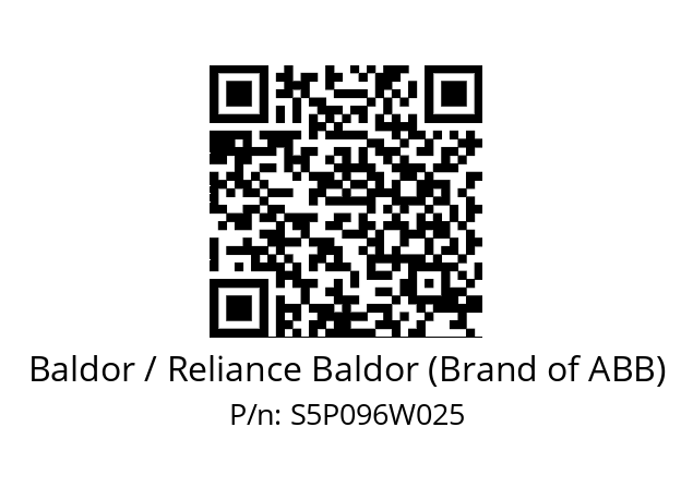   Baldor / Reliance Baldor (Brand of ABB) S5P096W025