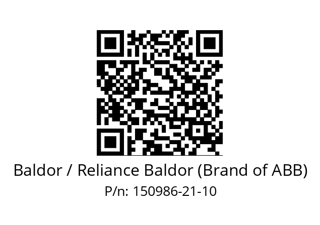   Baldor / Reliance Baldor (Brand of ABB) 150986-21-10