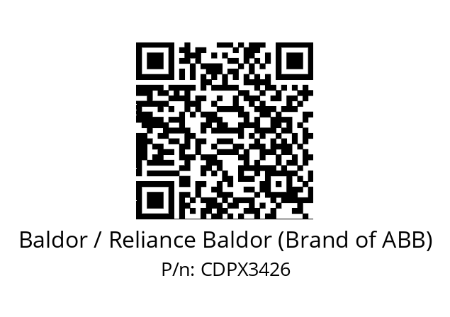   Baldor / Reliance Baldor (Brand of ABB) CDPX3426