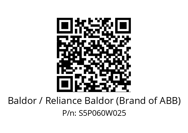   Baldor / Reliance Baldor (Brand of ABB) S5P060W025