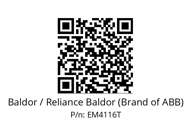 Motor  Baldor / Reliance Baldor (Brand of ABB) EM4116T