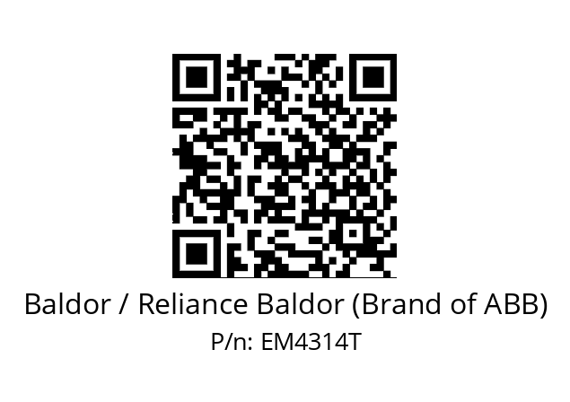 Motor  Baldor / Reliance Baldor (Brand of ABB) EM4314T