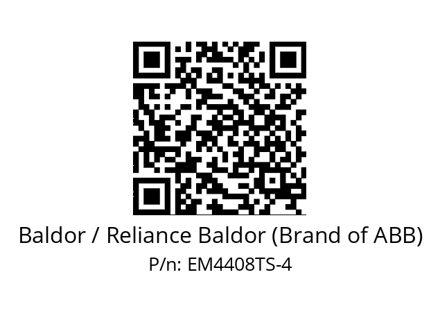 Motor  Baldor / Reliance Baldor (Brand of ABB) EM4408TS-4