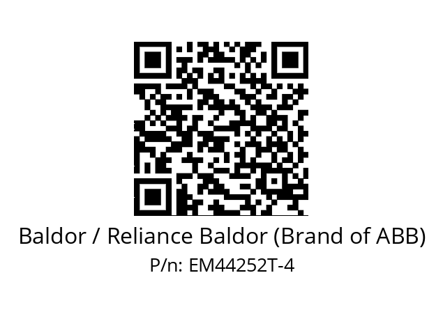 Motor  Baldor / Reliance Baldor (Brand of ABB) EM44252T-4