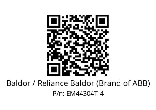 Motor  Baldor / Reliance Baldor (Brand of ABB) EM44304T-4