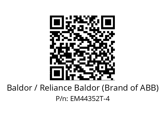 Motor  Baldor / Reliance Baldor (Brand of ABB) EM44352T-4