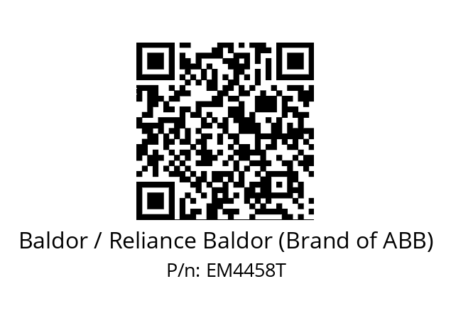 Motor  Baldor / Reliance Baldor (Brand of ABB) EM4458T