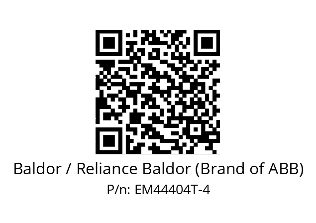 Motor  Baldor / Reliance Baldor (Brand of ABB) EM44404T-4