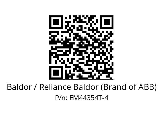 Motor  Baldor / Reliance Baldor (Brand of ABB) EM44354T-4