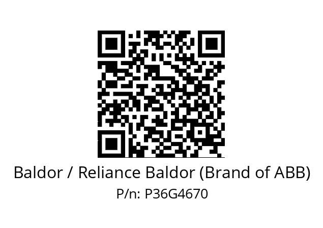 Motor  Baldor / Reliance Baldor (Brand of ABB) P36G4670