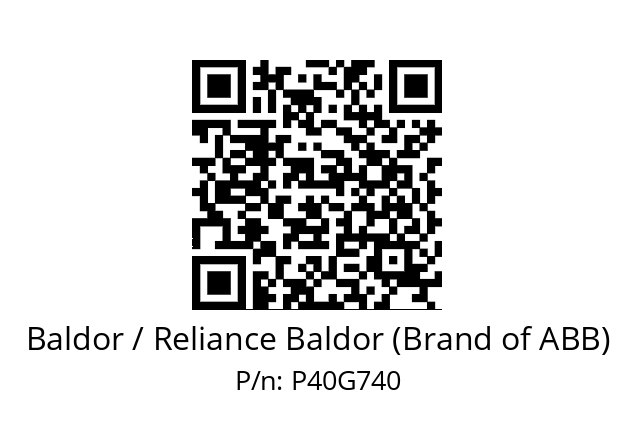 Motor  Baldor / Reliance Baldor (Brand of ABB) P40G740