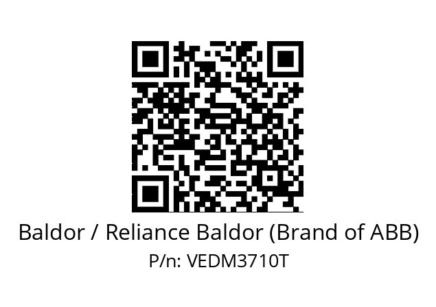 Motor  Baldor / Reliance Baldor (Brand of ABB) VEDM3710T