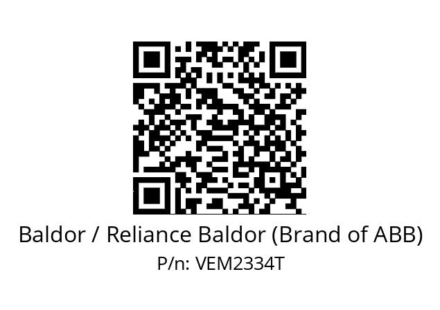 Motor  Baldor / Reliance Baldor (Brand of ABB) VEM2334T