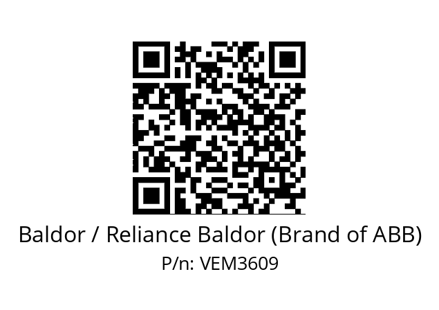 Motor  Baldor / Reliance Baldor (Brand of ABB) VEM3609