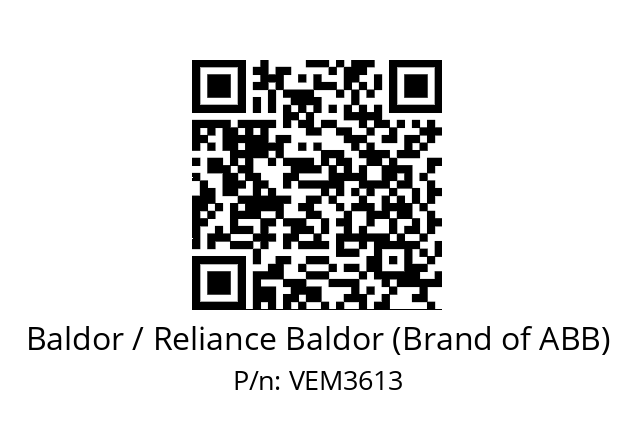 Motor  Baldor / Reliance Baldor (Brand of ABB) VEM3613