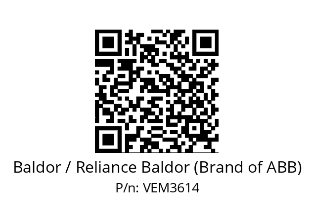 Motor  Baldor / Reliance Baldor (Brand of ABB) VEM3614