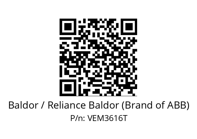 Motor  Baldor / Reliance Baldor (Brand of ABB) VEM3616T