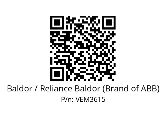 Motor  Baldor / Reliance Baldor (Brand of ABB) VEM3615