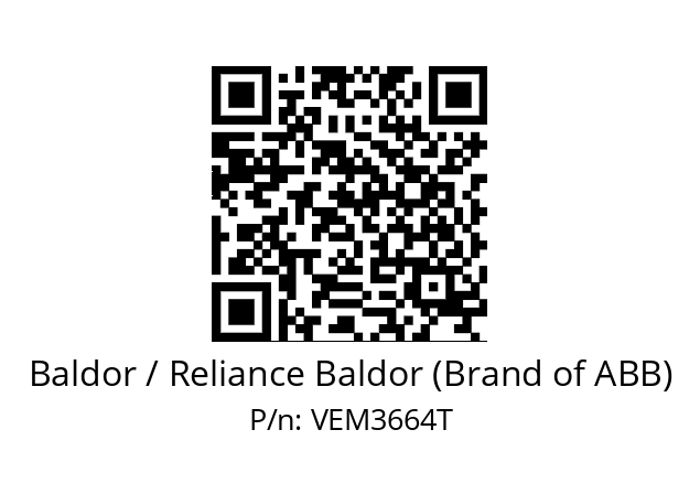 Motor  Baldor / Reliance Baldor (Brand of ABB) VEM3664T