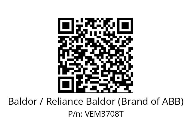 Motor  Baldor / Reliance Baldor (Brand of ABB) VEM3708T