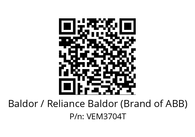 Motor  Baldor / Reliance Baldor (Brand of ABB) VEM3704T