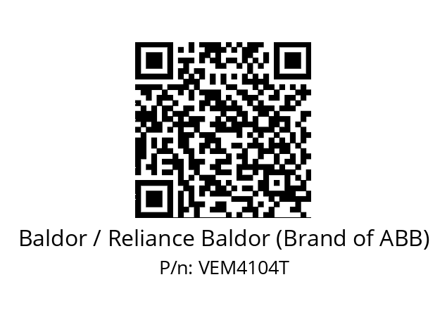 Motor  Baldor / Reliance Baldor (Brand of ABB) VEM4104T