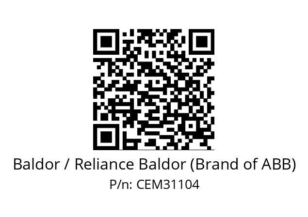 Motor  Baldor / Reliance Baldor (Brand of ABB) CEM31104