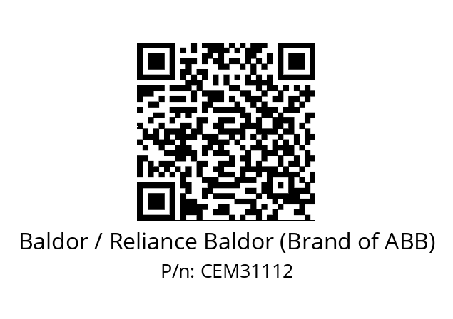 Motor  Baldor / Reliance Baldor (Brand of ABB) CEM31112