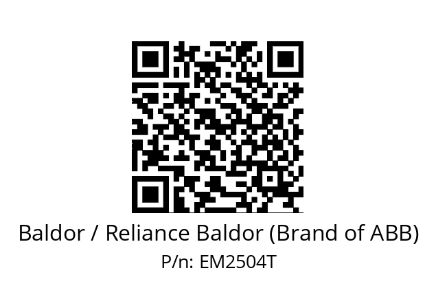 Motor  Baldor / Reliance Baldor (Brand of ABB) EM2504T