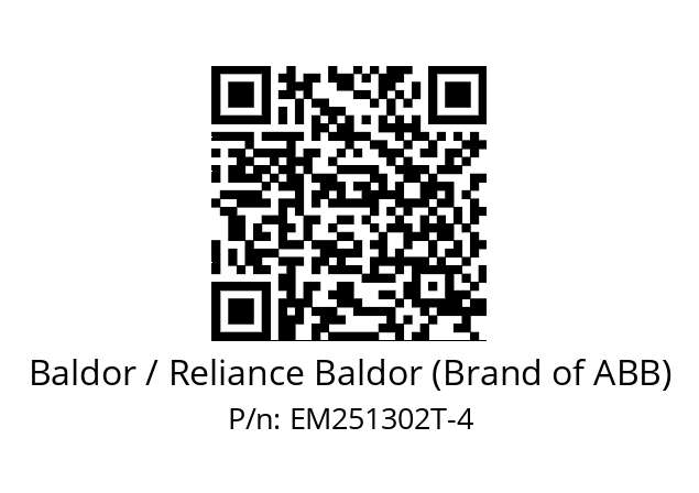 Motor  Baldor / Reliance Baldor (Brand of ABB) EM251302T-4