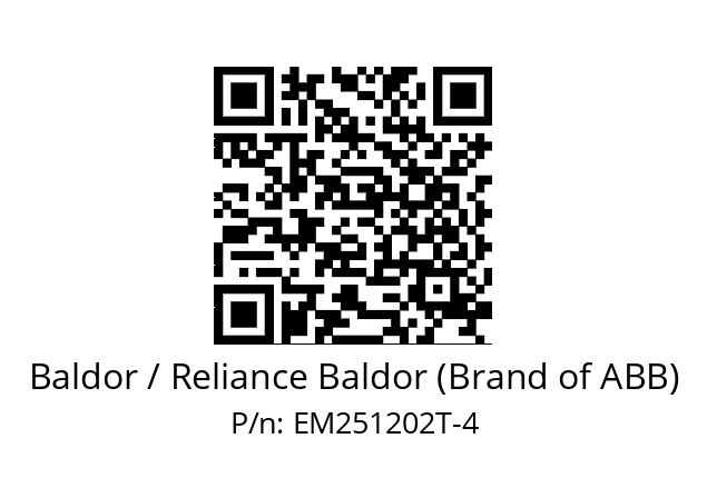 Motor  Baldor / Reliance Baldor (Brand of ABB) EM251202T-4