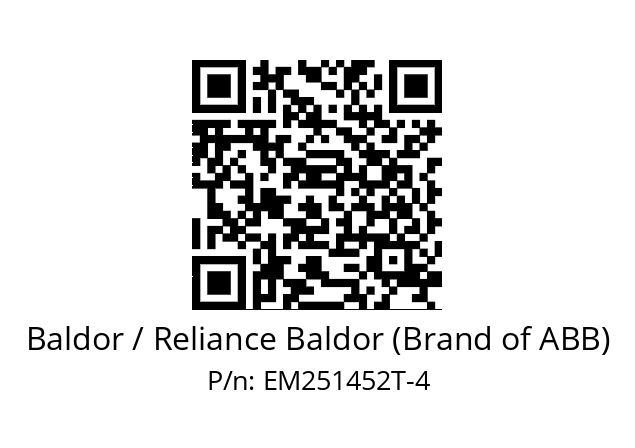 Motor  Baldor / Reliance Baldor (Brand of ABB) EM251452T-4