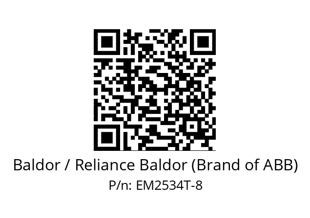 Motor  Baldor / Reliance Baldor (Brand of ABB) EM2534T-8