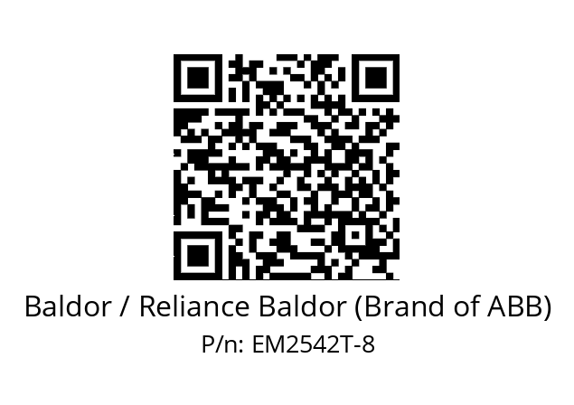 Motor  Baldor / Reliance Baldor (Brand of ABB) EM2542T-8