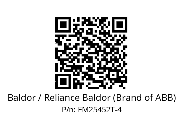 Motor  Baldor / Reliance Baldor (Brand of ABB) EM25452T-4