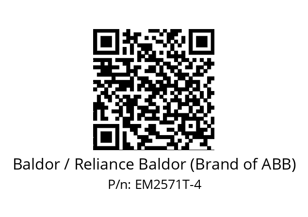 Motor  Baldor / Reliance Baldor (Brand of ABB) EM2571T-4