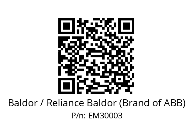 Motor  Baldor / Reliance Baldor (Brand of ABB) EM30003