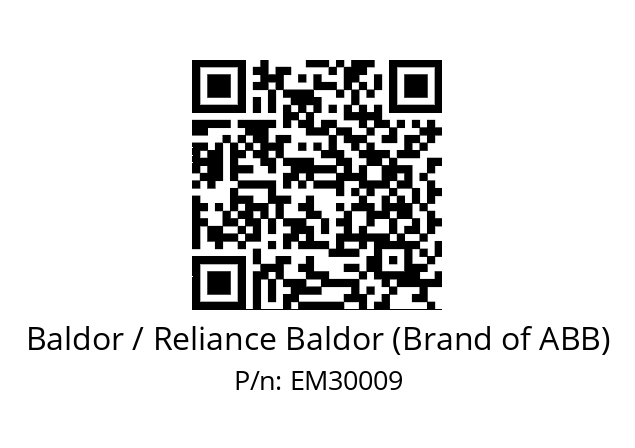 Motor  Baldor / Reliance Baldor (Brand of ABB) EM30009