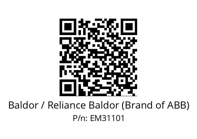 Motor  Baldor / Reliance Baldor (Brand of ABB) EM31101